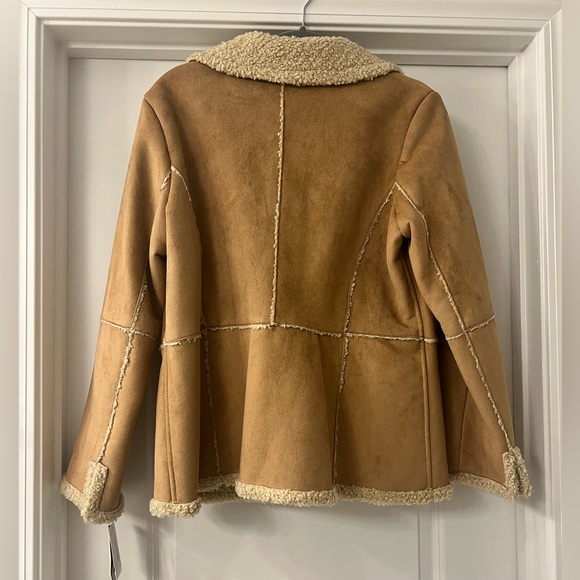 NWT Jones New York faux suede shearling lined jacket - Picture 4 of 4